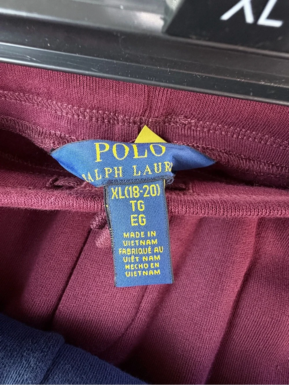 Ralph Lauren Young Burgundy&Navy Shorts Set of 1-SzL(14-16), 2-szXl(18-20)